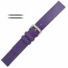 18mm Leather Watch Strap Purple Flat Calf 7 7/16 Inch Length