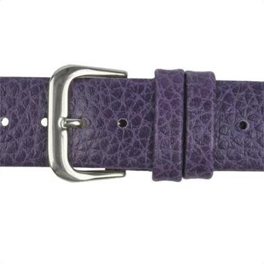 18mm Leather Watch Strap Purple Flat Calf 7 7/16 Inch Length 2 18mm Leather Watch Strap Purple Flat Calf 7 7/16 Inch Length - Image 2