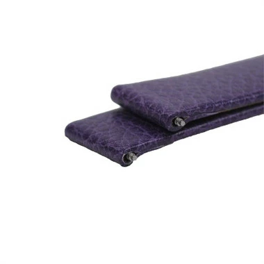 18mm Leather Watch Strap Purple Flat Calf 7 7/16 Inch Length 5 18mm Leather Watch Strap Purple Flat Calf 7 7/16 Inch Length - Image 5