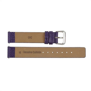 18mm Leather Watch Strap Purple Flat Calf 7 7/16 Inch Length 6 18mm Leather Watch Strap Purple Flat Calf 7 7/16 Inch Length - Image 6