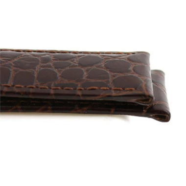 Brown Leather Watch Strap 22mm Padded Stitched Croco Grain 7 7/16 Inch Length 5 Brown Leather Watch Strap 22mm Padded Stitched Croco Grain 7 7/16 Inch Length - Image 5