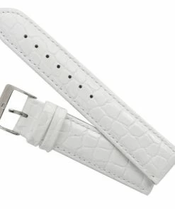 White Leather Watch Strap 18mm Padded Stitched Croco Grain 7 7/16 Inch Length 10 White Leather Watch Strap 18mm Padded Stitched Croco Grain 7 7/16 Inch Length -Cheap Watch Bands Store 103520photo5 48209.1659442687