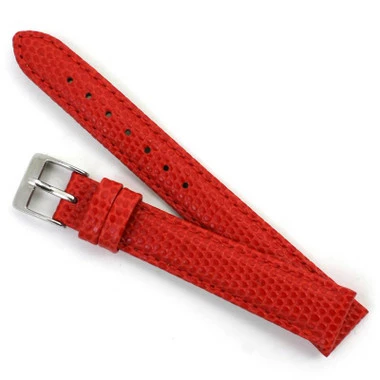 10mm Watch Band Red Lizard Grain Leather 6 7/8 Inch Length 5 10mm Watch Band Red Lizard Grain Leather 6 7/8 Inch Length - Image 5