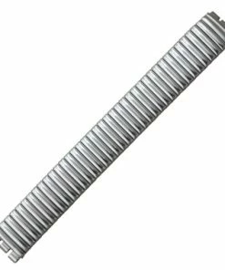 Imitation Swatch® Style Expansion Band 5 7/8 To 7 1/2 Inch Length Silver Tone Fits Notched Lug Openings Of 17mm