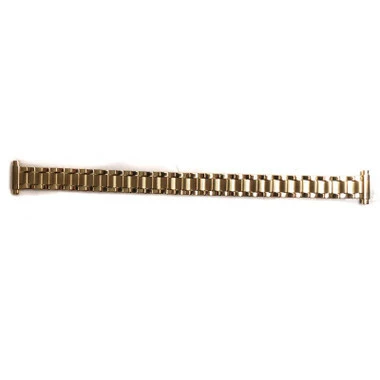 Metal Watch Band 6 To 10 Inch Length Expansion Style Gold Tone Color Expandable Ends 10 To 14mm 2 Metal Watch Band 6 To 10 Inch Length Expansion Style Gold Tone Color Expandable Ends 10 To 14mm - Image 2