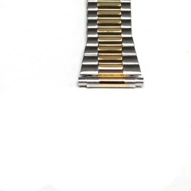 Oyster Style 6 3/4 To 12 Inch Length Expansion Tapered Metal Watch Band Two Tone 16 To 22mm Expandable Ends 5 Oyster Style 6 3/4 To 12 Inch Length Expansion Tapered Metal Watch Band Two Tone 16 To 22mm Expandable Ends - Image 5