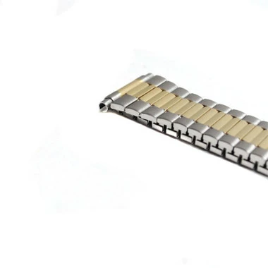 Oyster Style 6 3/4 To 12 Inch Length Expansion Tapered Metal Watch Band Two Tone 16 To 22mm Expandable Ends 6 Oyster Style 6 3/4 To 12 Inch Length Expansion Tapered Metal Watch Band Two Tone 16 To 22mm Expandable Ends - Image 6