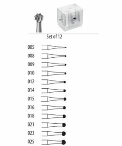 12 Piece Tungsten Vanadium Panther Round Ball Bur Jewelry Tool Assortment