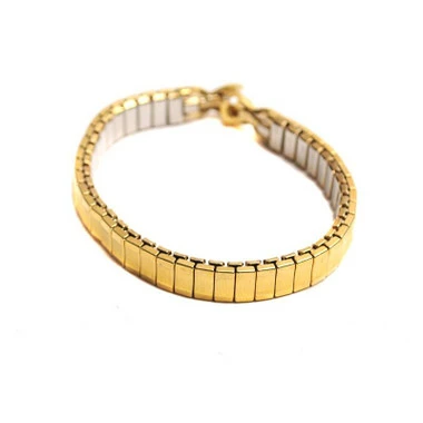Ladies Watch Band 3mm Gold Tone Stainless Steel Fancy Style Expandable Band 5 7/8 Inch Length 6 Ladies Watch Band 3mm Gold Tone Stainless Steel Fancy Style Expandable Band 5 7/8 Inch Length - Image 6