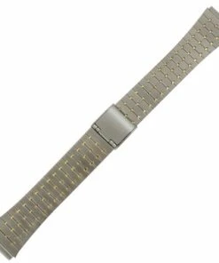 Watch Band 18mm Two Tone Stainless Steel Fancy Style 6 1/4 Inch Length