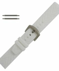 Silicone Watch Band 22mm White Sport Watch Band Rubber Jelly 8 Inch Length
