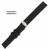 Black Silicone Watch Band 14mm Rubber Strap 7 1/4 Inch Length