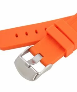 Silicone Watch Band 18mm Orange Sport Watch Band Rubber Jelly 7 5/8 Inch Length -Cheap Watch Bands Store 2057photo7.2 46264.1659442758