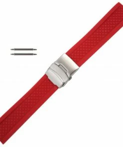 Silicone Watch Band Red 22 MM Sport Watch Band Rubber Jelly 7 7/16 Inch Length