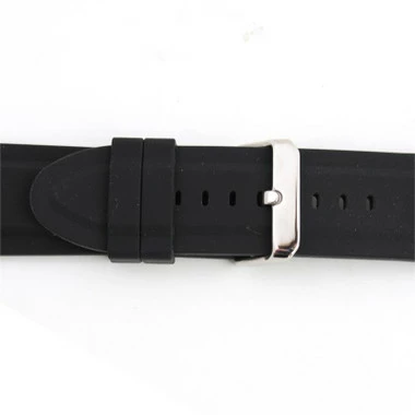 Black Silicone Watch Band 28mm Rubber Strap 8 Inch Length 2 Black Silicone Watch Band 28mm Rubber Strap 8 Inch Length - Image 2