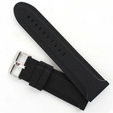 Black Silicone Watch Band 26mm Rubber Strap 8 Inch Length 5 Black Silicone Watch Band 26mm Rubber Strap 8 Inch Length - Image 5