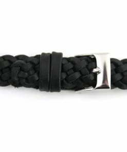 Braided Black 12mm Leather Watch Band 6 3/4 Inch Length 7 Braided Black 12mm Leather Watch Band 6 3/4 Inch Length -Cheap Watch Bands Store 43112photo2 48851.1659442679