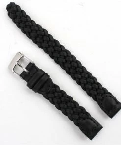 Braided Black 12mm Leather Watch Band 6 3/4 Inch Length 9 Braided Black 12mm Leather Watch Band 6 3/4 Inch Length -Cheap Watch Bands Store 43112photo4 92186.1659442679