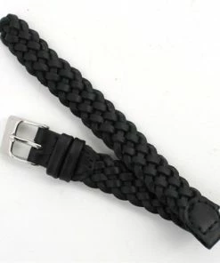 Braided Black 12mm Leather Watch Band 6 3/4 Inch Length 10 Braided Black 12mm Leather Watch Band 6 3/4 Inch Length -Cheap Watch Bands Store 43112photo5 25753.1659442679