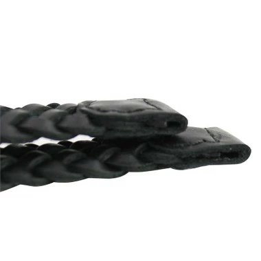 Braided Black 12mm Leather Watch Band 6 3/4 Inch Length 6 Braided Black 12mm Leather Watch Band 6 3/4 Inch Length - Image 6