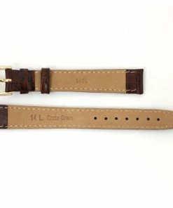 Brown Watch Band Leather 16mm Gator Chrono Style 8 1/8 Inch Length -Cheap Watch Bands Store 45314Lphoto4.3 78614.1659442690