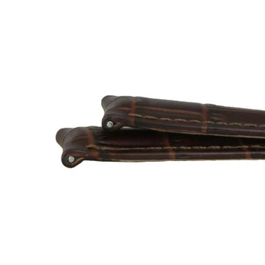Curved Leather Watch Band 20mm Brown Gator Grain 7 3/8 Inch Length 5 Curved Leather Watch Band 20mm Brown Gator Grain 7 3/8 Inch Length - Image 5