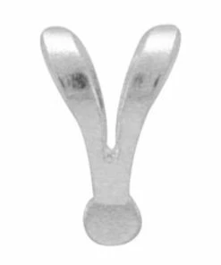 Pendant Bail With Tab - Small 14K White Gold