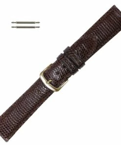 Hadley Roma 20mm Brown Genuine Java Lizard Watch Band 8 3/16 Inch Length