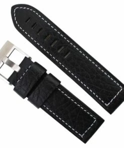 Black Leather Watch Band 22mm Thicker With White Stitching 7 3/4 Inch Length 9 Black Leather Watch Band 22mm Thicker With White Stitching 7 3/4 Inch Length -Cheap Watch Bands Store 82824photo4.1 08045.1659442679