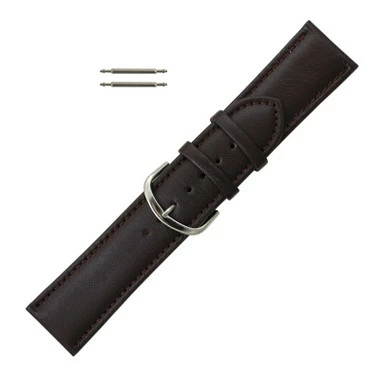 Leather Watch Band 24mm Brown Leather Classic Grain Extra Wide Band 7 1/2 Inch Length 1 Leather Watch Band 24mm Brown Leather Classic Grain Extra Wide Band 7 1/2 Inch Length