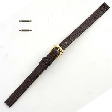 Brown Leather Watch Band 8mm Brown Leather Lizard Grain 7 1/2 Inch Length 1 Brown Leather Watch Band 8mm Brown Leather Lizard Grain 7 1/2 Inch Length
