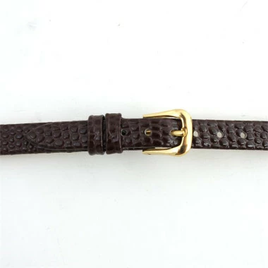 Brown Leather Watch Band 8mm Brown Leather Lizard Grain 7 1/2 Inch Length 2 Brown Leather Watch Band 8mm Brown Leather Lizard Grain 7 1/2 Inch Length - Image 2