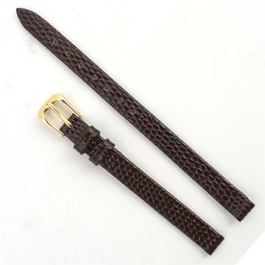 Brown Leather Watch Band 8mm Brown Leather Lizard Grain 7 1/2 Inch Length 4 Brown Leather Watch Band 8mm Brown Leather Lizard Grain 7 1/2 Inch Length - Image 4