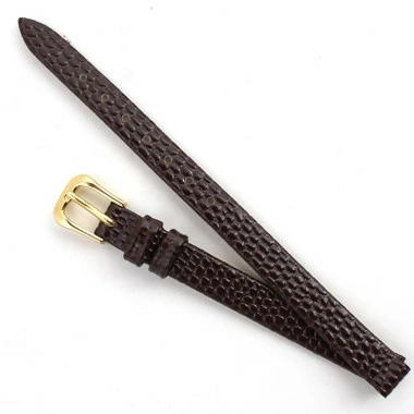Brown Leather Watch Band 8mm Brown Leather Lizard Grain 7 1/2 Inch Length 5 Brown Leather Watch Band 8mm Brown Leather Lizard Grain 7 1/2 Inch Length - Image 5