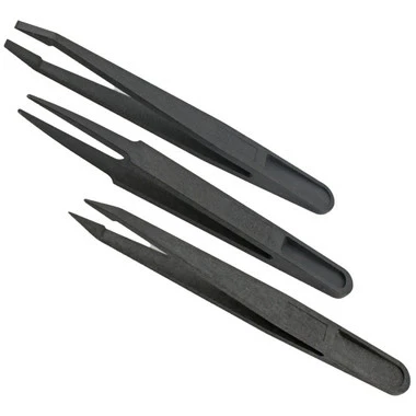 Bergeon ESD Carbon Fiber Tweezers 6751-S 3 Piece Set 1 Bergeon ESD Carbon Fiber Tweezers 6751-S 3 Piece Set