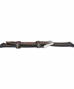 Hadley Roma Anti-Ballistic Material Watch Strap 22mm Black With Orange Stitching 7 3/4 Inch Length -Cheap Watch Bands Store IMG 0535F1.2 20493.1659442700