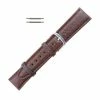 Hadley Roma 20mm Brown Shrunken Grain Leather Watch Strap 8 3/8 Inch Length