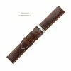 Hadley Roma Brown Leather With Contrast Stitching 20mm Watch Band 7 3/4 Inch Length