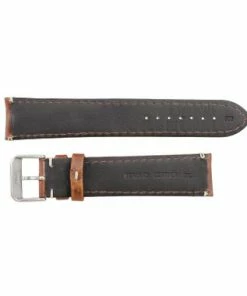 Hadley Roma Brown Leather With Contrast Stitching 20mm Watch Band 7 3/4 Inch Length -Cheap Watch Bands Store IMG 0569F1 99561.1659986045