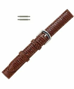 Hadley Roma 12mm Genuine Java Lizard Tan Watch Band 6 5/8 Inch Length