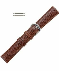 Hadley Roma 18mm Genuine Java Lizard Tan Watch Band 7 Inch Length