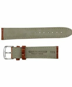 Hadley Roma Alligator Grain 21mm Tan Italian Leather Watch Band 7 1/2 Inch Length -Cheap Watch Bands Store IMG 0668F1.3 68411.1659442693