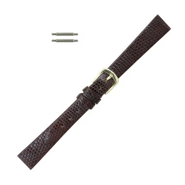 Hadley Roma Genuine Java Lizard 12mm Brown Watch Strap 6 1/4 Inch Length 1 Hadley Roma Genuine Java Lizard 12mm Brown Watch Strap 6 1/4 Inch Length