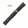 Hadley Roma 20mm Dark Brown Lizard Grain Leather Watch Strap 8 3/16 Inch Length