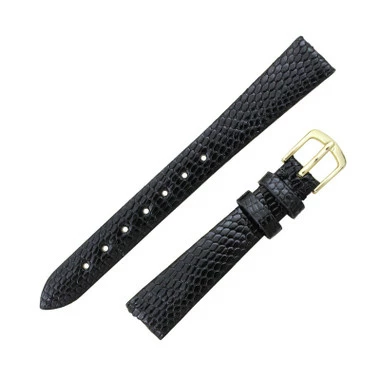 10mm Black Hadley Roma Genuine Java Lizard Watch Strap 6 1/4 Inch Length 2 10mm Black Hadley Roma Genuine Java Lizard Watch Strap 6 1/4 Inch Length - Image 2