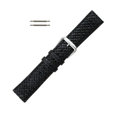 Hadley Roma Genuine Leather Black 20mm Tommy Bahama® Style Watch Band 7 7/16 Inch Length 1 Hadley Roma Genuine Leather Black 20mm Tommy Bahama® Style Watch Band 7 7/16 Inch Length