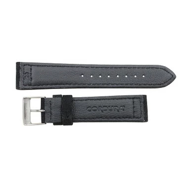 Hadley Roma Genuine Cordura® Watch Strap 20mm Black 7 3/4 Inch Length 3 Hadley Roma Genuine Cordura® Watch Strap 20mm Black 7 3/4 Inch Length - Image 3