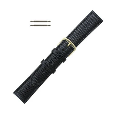 Hadley Roma Black 18mm Genuine Java Lizard Watch Band 7 7/16 Inch Length 1 Hadley Roma Black 18mm Genuine Java Lizard Watch Band 7 7/16 Inch Length