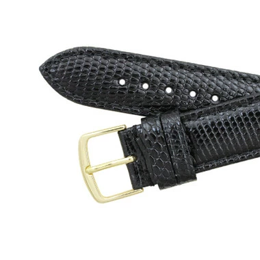 Hadley Roma Black 18mm Genuine Java Lizard Watch Band 7 7/16 Inch Length 4 Hadley Roma Black 18mm Genuine Java Lizard Watch Band 7 7/16 Inch Length - Image 4