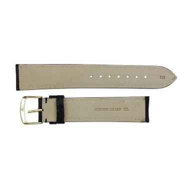 Hadley Roma Black 18mm Genuine Java Lizard Watch Band 7 7/16 Inch Length 3 Hadley Roma Black 18mm Genuine Java Lizard Watch Band 7 7/16 Inch Length - Image 3